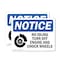 Signmission No Idling Turn Off Engine And Chock Wheels OSHA Notice Sign, Vinyl Decal, 7in W x 5in L, 2PK OS-2PACK-NS-D-57-L-16139 - alternate 1